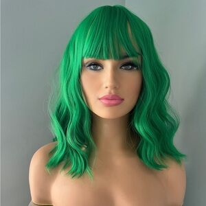 Vibrant Green Wig for Women